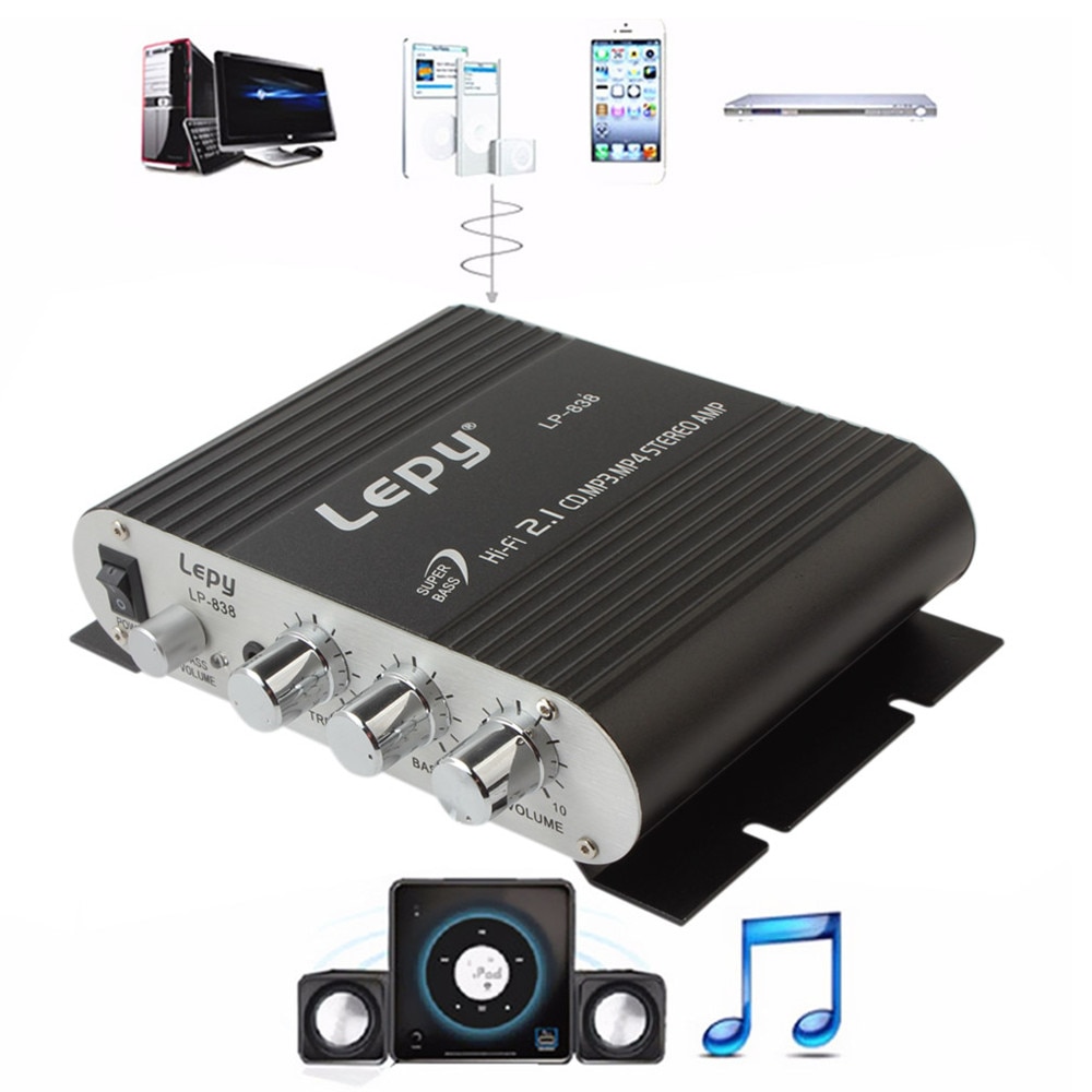 Lepy-LP-838 ڵ  12V Hi-Fi 2.1  ν ..